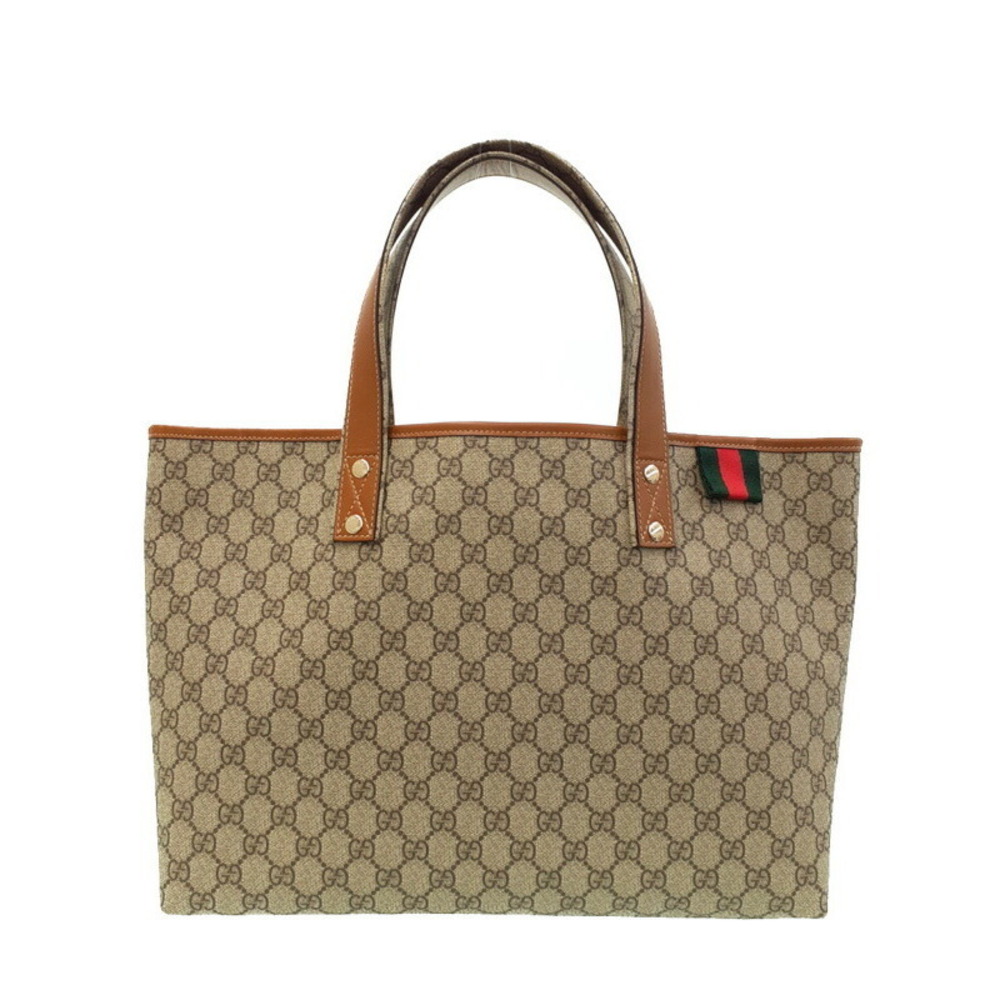 Gucci handbag beige brown GG canvas tote bag